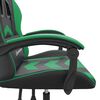 vidaXL Sedia da Gaming Girevole Nera e Verde in Similpelle