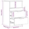 vidaXL Comodini 2pz Rovere Artigianale 40x36x65cm in Legno Multistrato