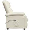 vidaXL Poltrona Reclinabile Elettrica Bianca in Similpelle