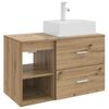 vidaXL Set di mobili per il bagno 2 pz Rovere Artigianale