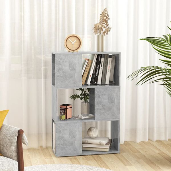 vidaXL Libreria/Divisorio Grigio Cemento 60x24x94 cm in Truciolato