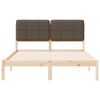 vidaXL Letto con Testiera Rivestita Talpa 150 x 200 cm Pino massello