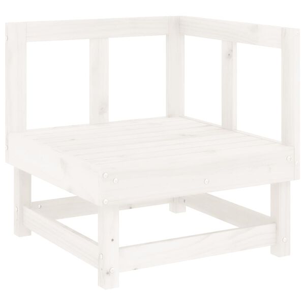 vidaXL Set Salotto da Giardino 5 pz in Legno Massello di Pino Bianco