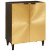 vidaXL Credenza Nero e Oro 60 x 33 x 75 cm legno massello di mango