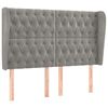 vidaXL Testiera ad Orecchio Grigio Chiaro 147x23x118/128 cm in Velluto