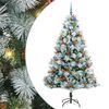 vidaXL Albero di Natale artificiale Verde e bianco 210 cm