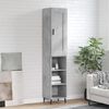 vidaXL Credenza Grigio Cemento 34,5x34x180 cm in Legno Multistrato