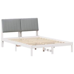 vidaXL Struttura del letto Bianco 135 x 190 cm Pino massello
