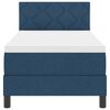 vidaXL Letto a molle con materasso Blu 80 x 200 cm Tessuto