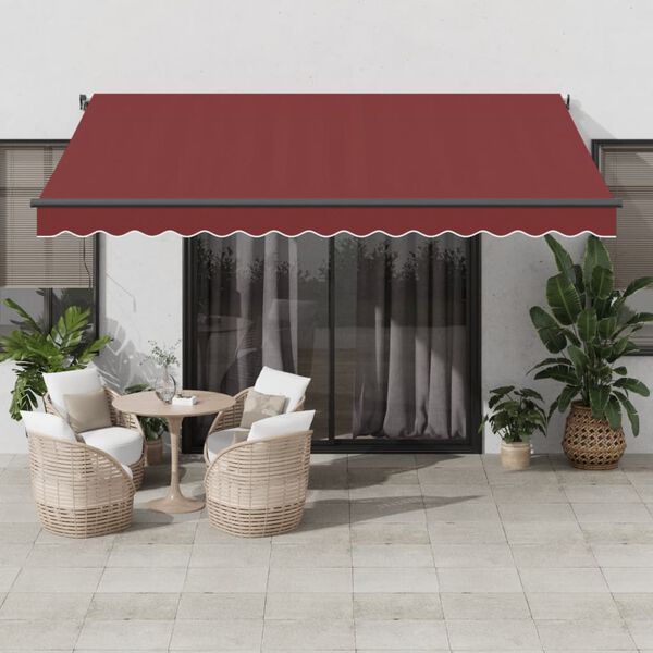 vidaXL Tenda da Sole Retrattile Manuale Bord&ograve; 400x350 cm