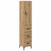 vidaXL Credenza Rovere artigianale 34,5 x 34 x 180 cm
