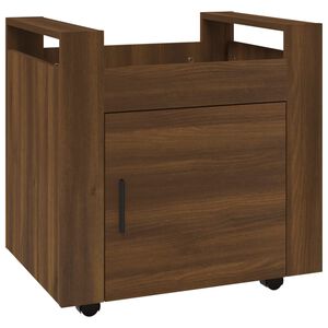 vidaXL Carrello Scrivania Rovere Marrone 60x45x60 cm Legno Multistrato