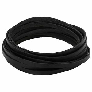vidaXL Cinturino in pelle 1 Nero 500 x 0,6 cm Pelle