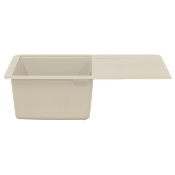 vidaXL Lavello Beige 670 x 460 mm 80% Quarzo e 20% Resina