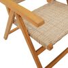 vidaXL Sedie Giardino Reclinabili 8pz Beige Polyrattan Legno Massello