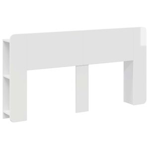 vidaXL Testata del letto Bianco Lucido Legno ingegnerizzato