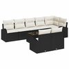 vidaXL Set Divano da Giardino Nero e Crema 55 x 55 x 37 cm polyrattan