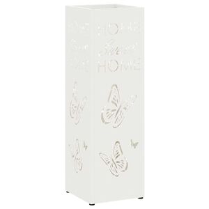 vidaXL Stand per Ombrelli da Pioggia Bianco 15,5 x 15,5 x 49 cm