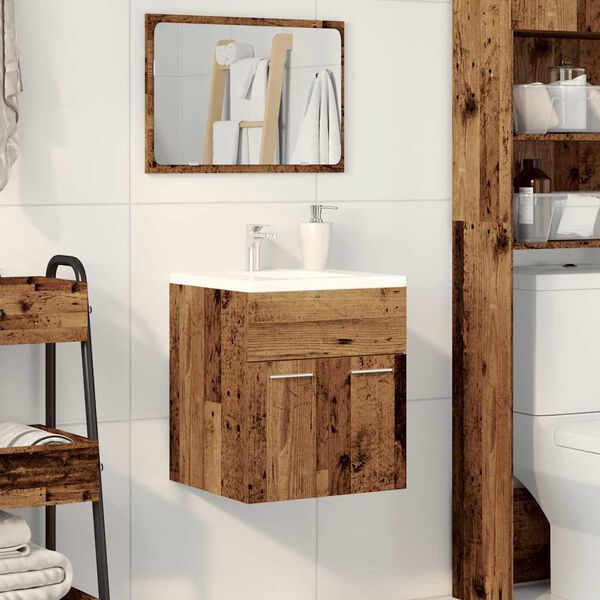 vidaXL Mobile da Bagno Legno Antico 41x38,5x46 cm in Truciolato