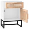vidaXL Comodino Bianco 40x30x55,5 cm Legno Multistrato e Ferro
