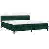 vidaXL Giroletto a Molle con Materasso Verde Scuro 180x210 cm Velluto
