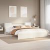 vidaXL Letto Libreria senza Materasso Bianco 200x200 cm Legno di Pino