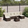 vidaXL Set Divani da Giardino 8 pz con Cuscini Marrone in Polyrattan