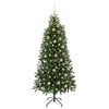 vidaXL Albero di Natale artificiale con 300 LED Verde 180 cm PE e PVC