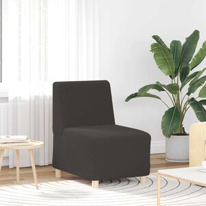 vidaXL Divano componibile senza braccioli grigio scuro 55 cm tessuto effetto lana riccio