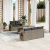 vidaXL Set Divano da Giardino 6 pz con Cuscini Grigio in Polyrattan