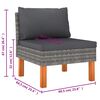 vidaXL Set Divani da Giardino 6 pz con Cuscini in Polyrattan Grigio