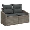 vidaXL Set Divano da Giardino con cuscino 5 pcs Grigio polyrattan