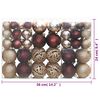vidaXL Palline di Natale 100 pz Champagne e Marrone 3 / 4 / 6 cm