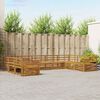 vidaXL Set divani 9 pcs Naturale Legno di Acacia Massello
