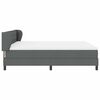 vidaXL Letto a molle con materasso Grigio scuro 180 x 200 cm Tessuto