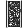 vidaXL Cancello da giardino nero 100x175 cm in acciaio con design a fiamma