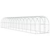 vidaXL Pollaio Argento 1200 x 200 x 200 cm Acciaio zincato