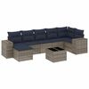 vidaXL Set Divani da Giardino 8 pz con Cuscini Grigio in Polyrattan