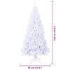 vidaXL Albero di Natale artificiale Bianco 180 cm PVC e Acciaio