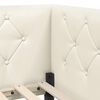vidaXL Cornice del letto ad angolo Crema 90 x 190 cm Velluto