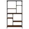 vidaXL Libreria Rovere Marrone 99x35,5x176cm Legno Multistrato Acciaio