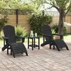 vidaXL Mobili da lounge da giardino 2 pcs Nero 74 x 82 x 90cm Plastica