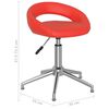vidaXL Sedie da Pranzo Girevoli 2 pz Rosse in Similpelle