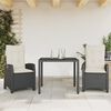 vidaXL Set da Pranzo da Giardino 7 pz Nero con Cuscini in Polyrattan