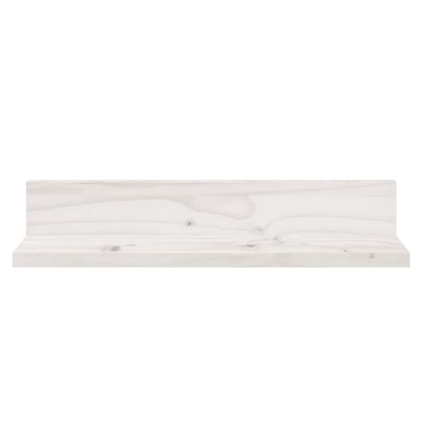 vidaXL Mensole da Parete 2 pz Bianco 50x11x9cm Legno Massello di Pino
