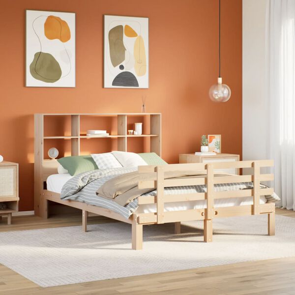 vidaXL Letto Libreria senza Materasso 120x200cm Legno Massello di Pino