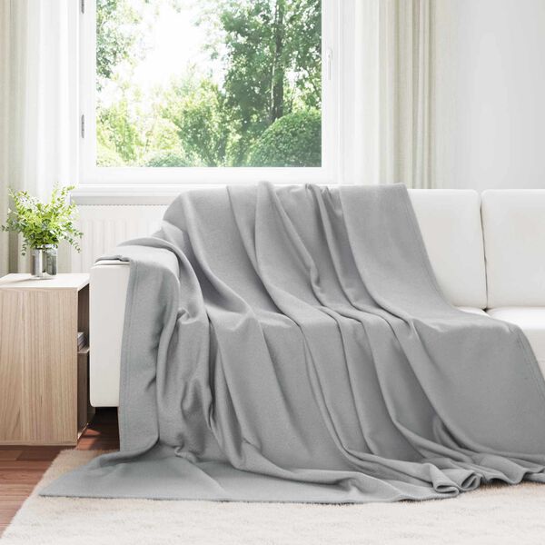 vidaXL Coperte da Pile 6 pcs Grigio 270 x 240 cm Panno