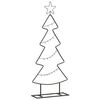 vidaXL Albero di Natale in metallo con supporto Nero 90,5 cm Acciaio