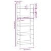 vidaXL Scaffale Libri 5 Ripiani Rovere 60x27,6x158,5 Legno Multistrato