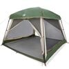 vidaXL Tenda Familiare Cabina per 6 Persone Verde Impermeabile